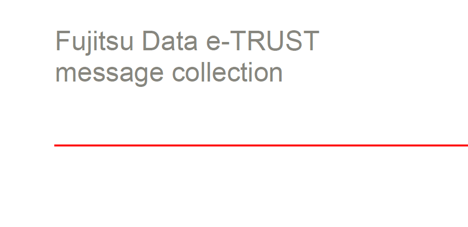 Data e-TRUST Message List
